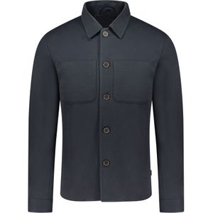 Les Deux Jas Blauw Heren Maat S - LDM610170 MARSEILLE HYB. 4444 NAVY - All Season - 63% polyester + 29% viscose + 8% elastan