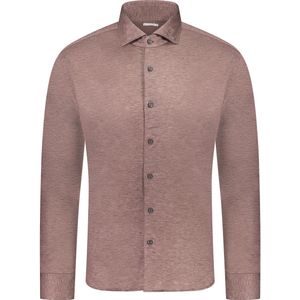 Xacus Overhemd Bruin Heren Maat 38 - J752ML/51474 010 - Herfst-Winter - 61% lyocell + 39% katoen