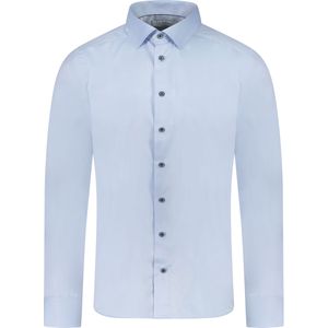 Eton  Overhemd Blauw Heren Maat 39 - 100001390 21 - All Season - 100% Katoen