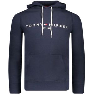Tommy Hilfiger Hoodies Blauw Maat XL - mw0mw10752 St 403 - All Season - 64% katoen + 36% polyester