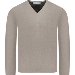 Gran Sasso  Trui Bruin Heren Maat 46 - 55115/14290 ST 140 - All Season - 100% Lana Wool