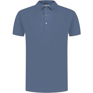 Gran Sasso  Polo Blauw Heren Maat 48 - 60103/74201-ST 567 - All Season - 100% Katoen