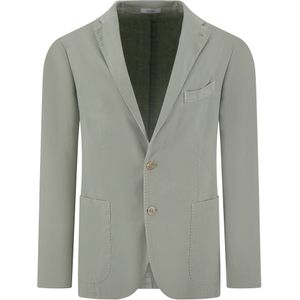 Boglioli Colberts Groen Maat 48 - N1302Q-SB4407-R 0520 - Lente-Zomer - 48% katoen + 25% linnen + 25% polyester + 2% elast