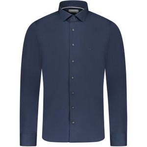 Michael Kors Overhemd Blauw Heren Maat 38 - MD0MD90425 STRETCH 463 MIDNIGHT BLUE - All Season - 98% Katoen + 2% Elastan