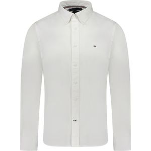 Tommy Hilfiger Overhemd Wit Heren Maat S - MW0MW25035 YBR - All Season - 100% Katoen