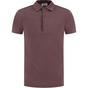 Valenza Polo Bruin Heren Maat S - SUPIMA POLO S/S 1005 61 EBONY BROWN - All Season - 100% Katoen
