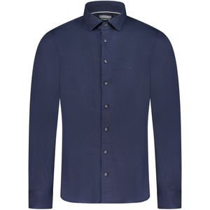 Michael Kors Overhemd Blauw Heren Maat 37 - MD0MD91392 PARMA 411 NAVY - All Season - 100% Katoen