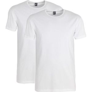 Alan Red T-shirt Wit Heren Maat S - ottawa st White - All Season - 93% Katoen + 7% Elestan