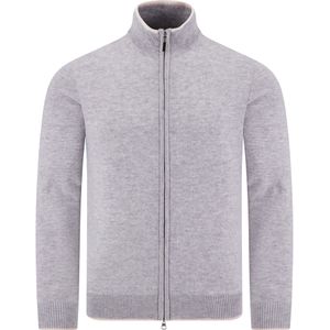 Valentoni Vest Grijs Heren Maat S - TOM FULL ZIP HUSKY/PRISTINE - All Season - 90% Wol + 10% Cashmir