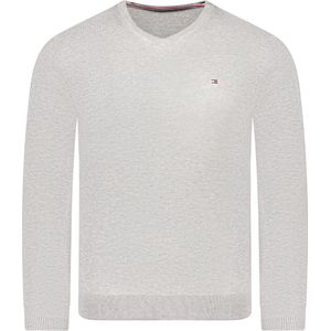 Tommy Hilfiger Trui Grijs Heren Maat 3XL - mw0mw04979 ST 501 - All Season - 88% katoen + 12% zijde