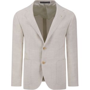 Corneliani Colberts Beige Maat 48 - 25XG76-2518258 073 - Lente-Zomer - 60% Linnen + 40% Wol