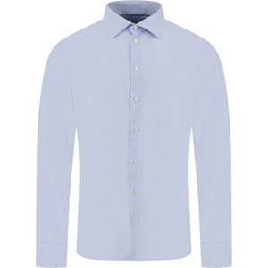 Eton  Overhemd Blauw Heren Maat 44 - 10001233622 LIGHT BLUE - All Season - 100% Katoen