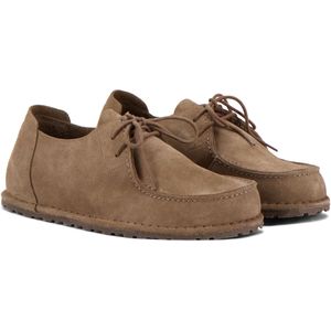 Birkenstock Slippers Bruin Maat 44 - UTTI LACE SUEDE LEATHER GRAY TAUPE - Lente-Zomer