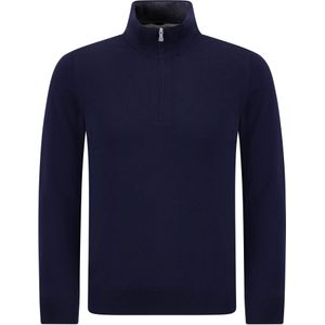 Gran Sasso  Trui Blauw Heren Maat 46 - 55126/14290 ST 598 - All Season - 100% Lana Wool