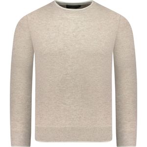 Valentoni Trui Beige Heren Maat S - TOM-O-NECK PORRIDGE/CREAM - All Season - 90% Wol + 10% Cashmir