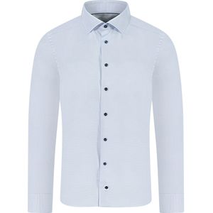 Eton  Overhemd Blauw Heren Maat 37 - 3019/79539 21 - All Season - 100% Katoen