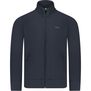 Boss  Vest Blauw Heren Maat L - 50506152 NOS 402 DARK BLUE - All Season - 95% Katoen + 5% Elastan