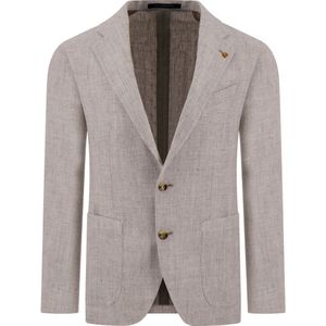 Sartoria Latorre Colberts Beige Maat 48 - UH0323-8R 400 - Lente-Zomer - 60% Linnen + 40% Wol