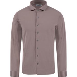 Gran Sasso  Overhemd Bruin Heren Maat 52 - 60120/74002-st 171 - All Season - 100% Katoen
