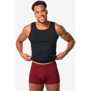 HEMA Korte Herenboxers Katoen Stretch - 3 Stuks Rood (rood)