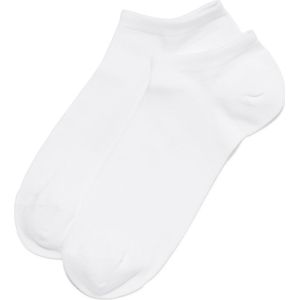 HEMA Heren Enkelsokken Met Bamboe - 2 Paar Wit (wit)