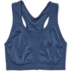 HEMA Naadloze Sporttop Medium Support D Blauw Donkerblauw (donkerblauw)