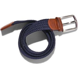 HEMA Gevlochten Elastische Heren Riem 3.5cm Blauw (blauw)