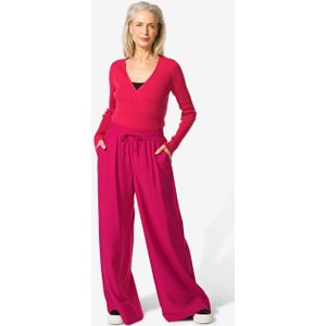 HEMA Damesbroek Isabel Wide Leg Roze (roze)