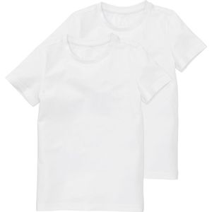 HEMA Kinder T-shirts Biologisch Katoen - 2 Stuks Wit (wit)