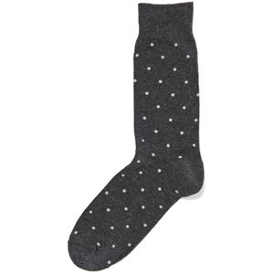 HEMA Heren Sokken Met Katoen Stippen Grijsmelange (grijsmelange)