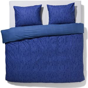 HEMA Dekbedovertrek Zacht Katoen 240x220 Streep Blauw (blauw)