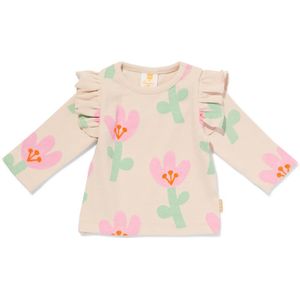 HEMA Newborn T-shirt Bloem Ecru (ecru)