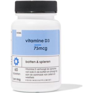 HEMA Vitamine D3 75mcg - 60 Stuks