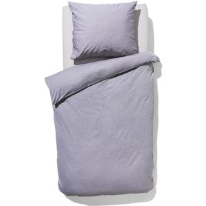 HEMA Dekbedovertrek Chambray 140x200/220 Lichtgrijs (lichtgrijs)