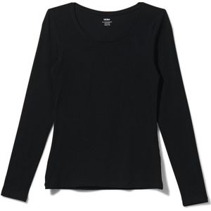 HEMA Dames Basic T-shirt Zwart (zwart)