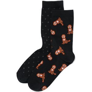 HEMA Dames Sokken Met Katoen - 2 Paar Zwart (zwart)