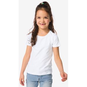 HEMA Kinder T-shirts Biologisch Katoen - 2 Stuks Wit (wit)