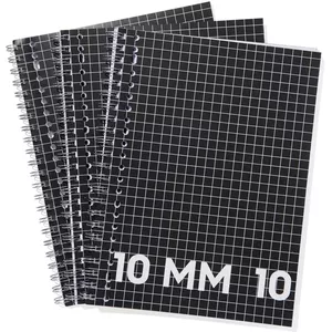 Schoolschriften – 5 Stuks – A4 – Geruit 10 Mm – 40 Vel – 70 G/m² – Met Kantlijn – Assorted Kleuren – EU Ecolabel 4 miniatura