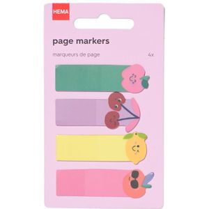 HEMA Zelfklevende Pagina Markers Fruit - 4x20 Stuks