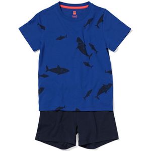 HEMA Kinder Shortama Zeedieren Felblauw (felblauw)