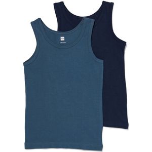 HEMA Kinderhemden - 2 Stuks Donkerblauw (donkerblauw)