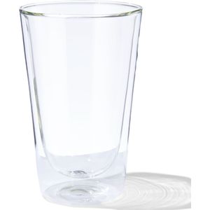 HEMA Theeglas Dubbelwandig 450ml Glas (transparant)