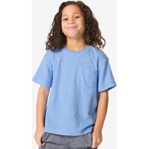 HEMA Kinder T-shirt Badstof Blauw (blauw)