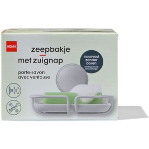 HEMA Zeepbakje Met Zuignap 9x13x9 (lichtgrijs)