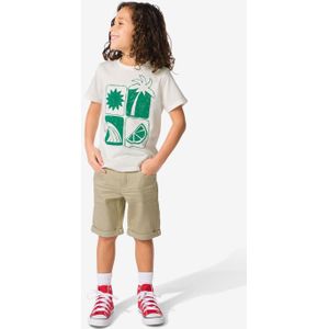 HEMA Kindershort Jogdenim Lichtgroen (lichtgroen)