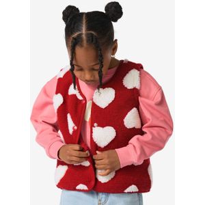 HEMA Kindergilet Hartjes Rood (rood)