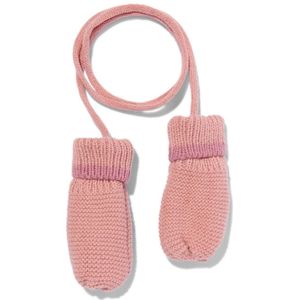 HEMA Gebreide Baby Wanten Met Koord Roze (roze)