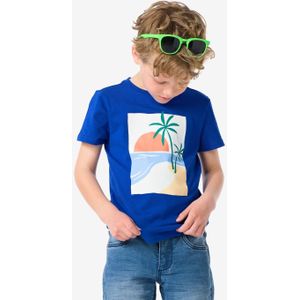 HEMA Kinder T-shirt Zonsondergang Blauw (blauw)