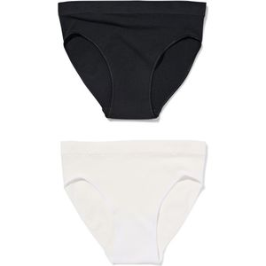 HEMA Kinderslips Naadloos Rib - 2 Stuks Wit (wit)