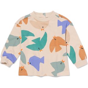 HEMA Baby T-shirt Vogels Ecru (ecru)